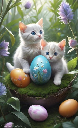 easteregg-and-kitten-freewebnu-digital-art-003