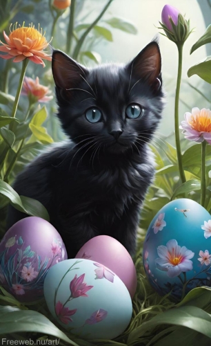 easteregg-and-kitten-freewebnu-digital-art-008