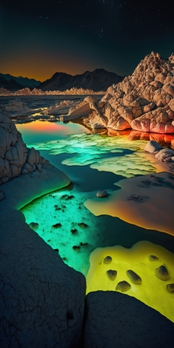 a beautiful photo multiple vibrant rock salt pools with ddd2d9c3-4b21-49e4-8e30-c8d1f5c01c05