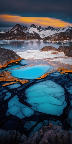 a beautiful photo multiple vibrant rock salt pools with e34bab70-eb28-4a62-a7c1-96e3211c7857