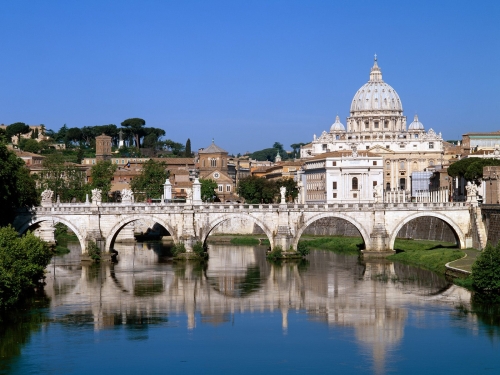the vatican seen past the tiber river  rome  italy-desktopgoodies-010